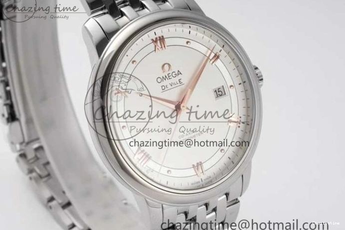 0503 Casual De Ville SS DIWF 1:1 Best Edition White Dial RG Markers on SS Bracelet MIYOTA 7847